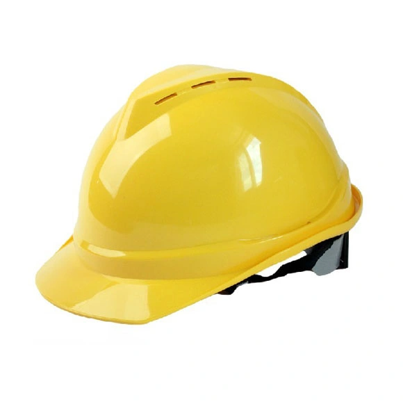 Factory Safety Helmet Press Ratchet Type Adjustment Head Protection Construction Knob Hard Hat with Vent