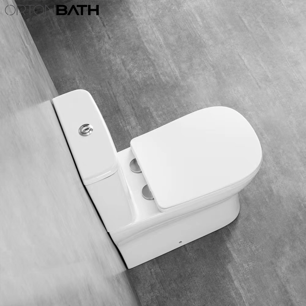 Doble Ortonbath wc empotrado, UF, baños de asiento de cierre suave para volver a la altura de la comodidad de los cuartos de baño WC Baño dos piezas de pared