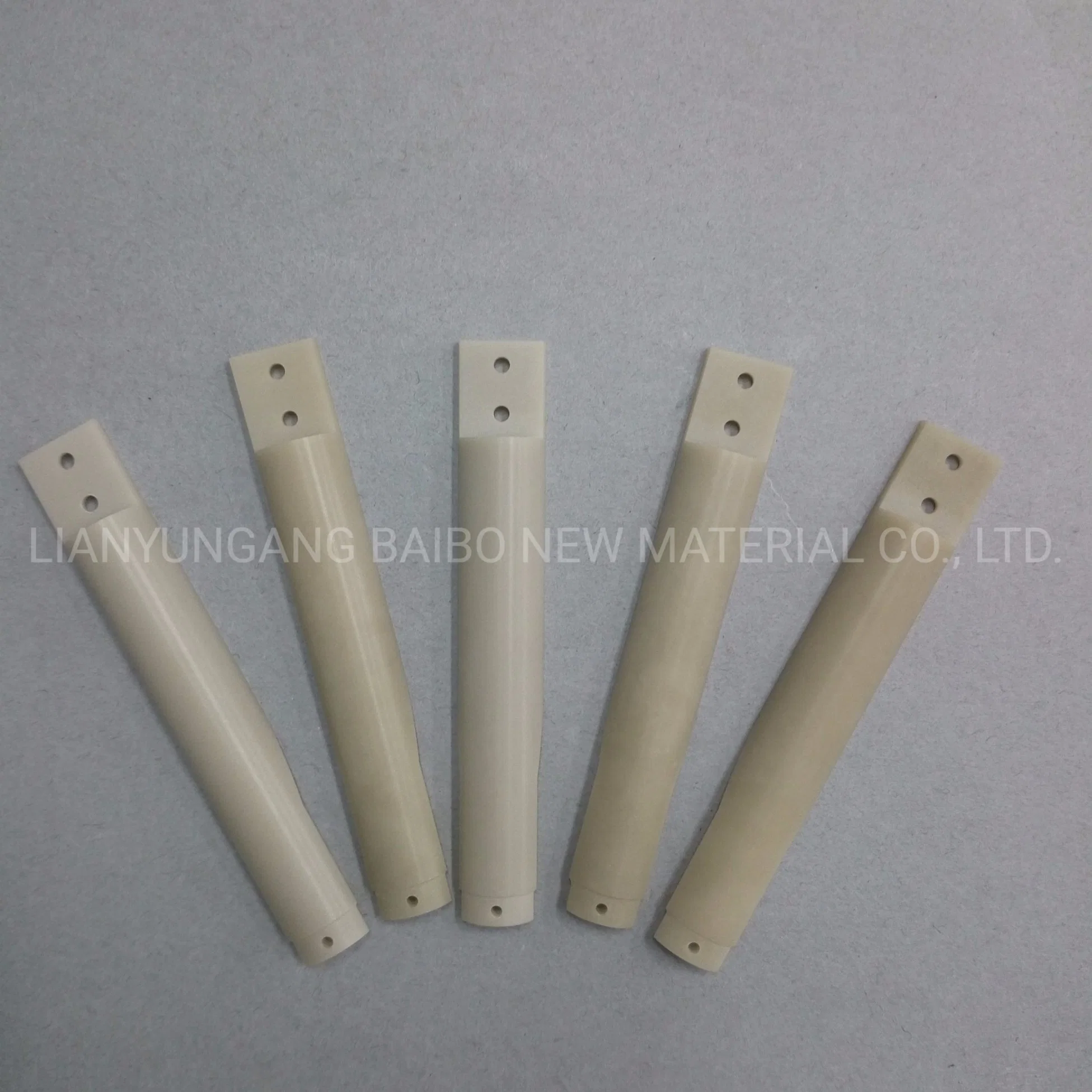 Customized Gray Aluminum Nitride Ceramic Special-Shaped Part Semicircle Ain Rod High Thermal Conductivity Aln Plate
