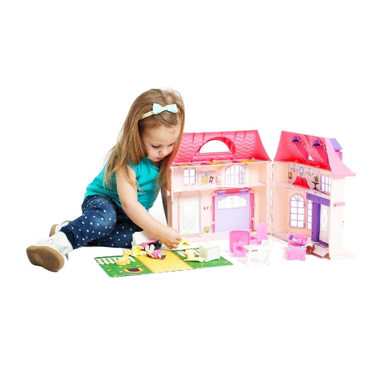 Les filles semblant famille heureuse Doll Play House jouet avec des meubles (10307928)