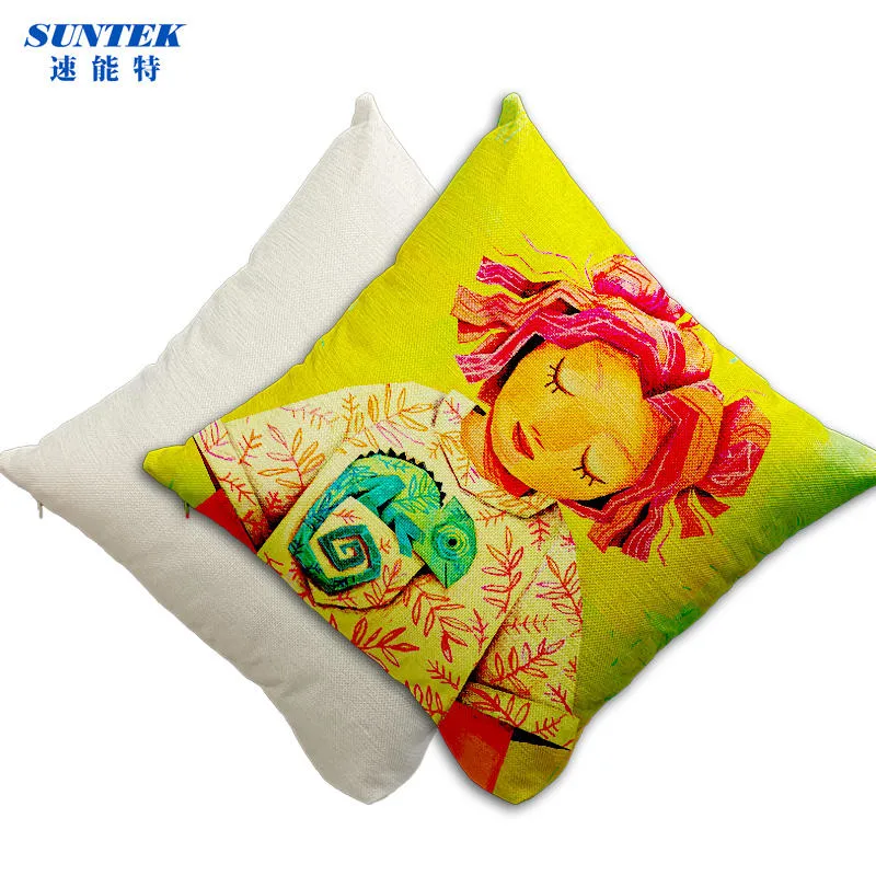 Sublimation Painting Pillowcase Cotton Linen Cushion Cover (Dark Color)