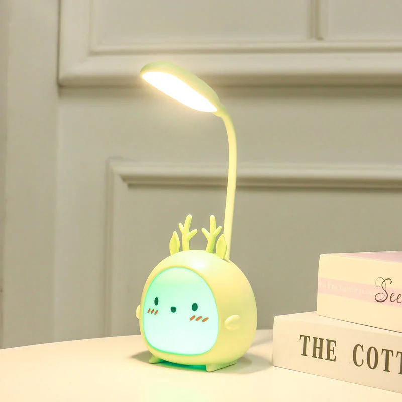 LED de luz nocturna de los niños de escritorio flexible con forma de animal Habitación Lámpara de mesa