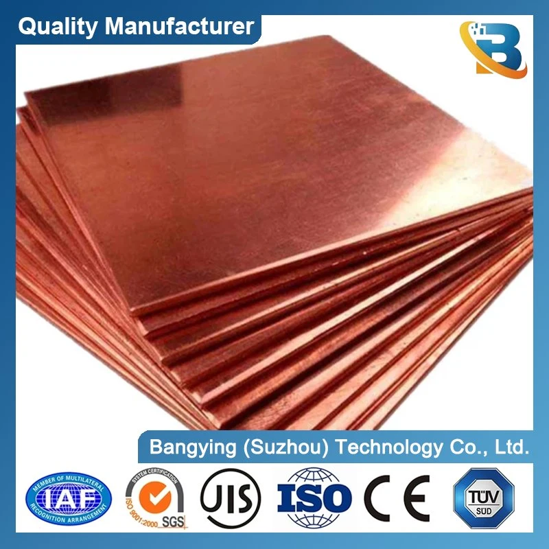 C17200 H65 Red Copper Sheet and 0.025-10mm Earthing Copper Alloy