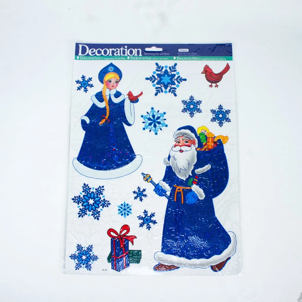 Hot Sale Christmas Sticker Window Decoration Custom Die Cut Stickers Waterproof