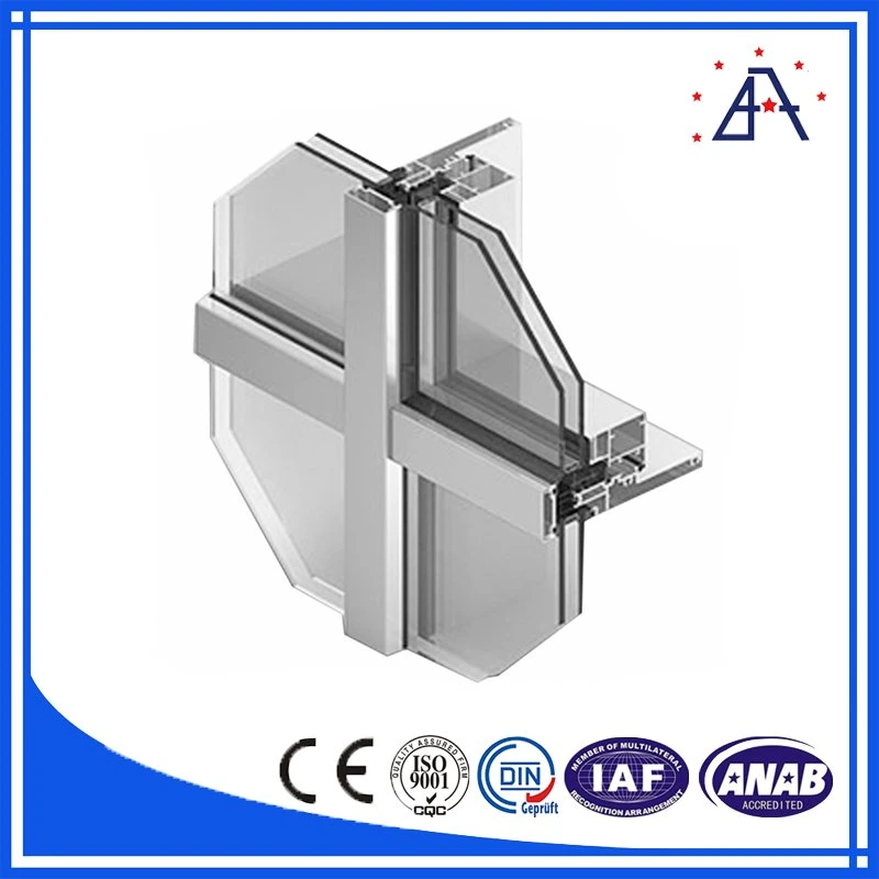 America Standarded Aluminum Curtain Wall/Aluminium Curtain Wall