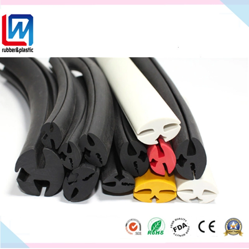 Black Hollow EPDM Plastic EPDM Rubber Seal Strip for Auto