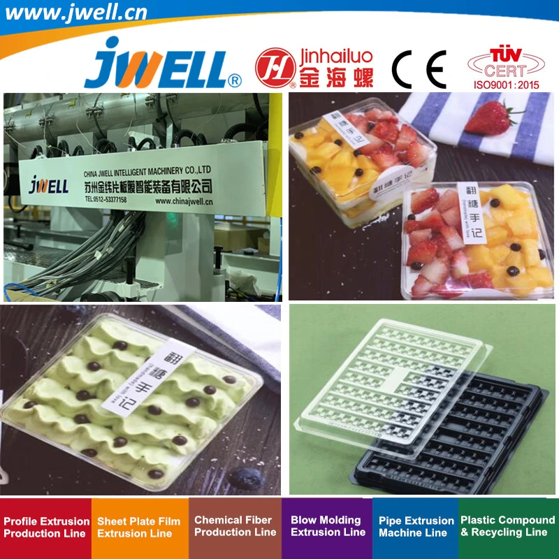 Jwell PP Plastic Sheet Recycling Agricultural Making Extrusion Machine for Food and Drinking Packing