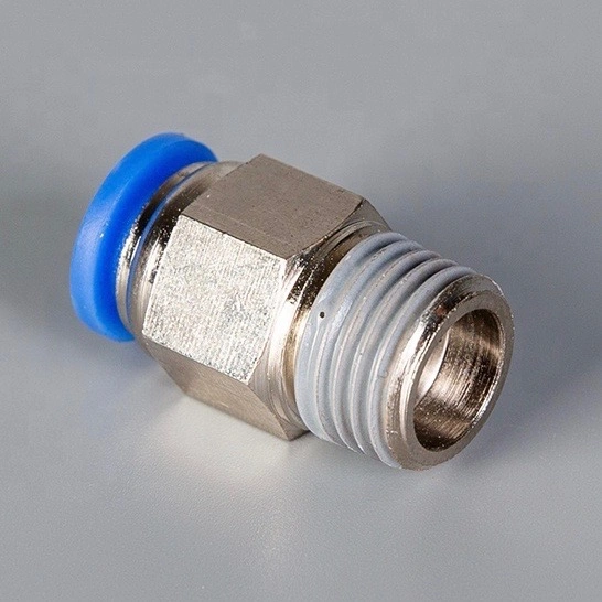 Factory PC Type Brass Pneumatic Male Connector Pneumatic Parts