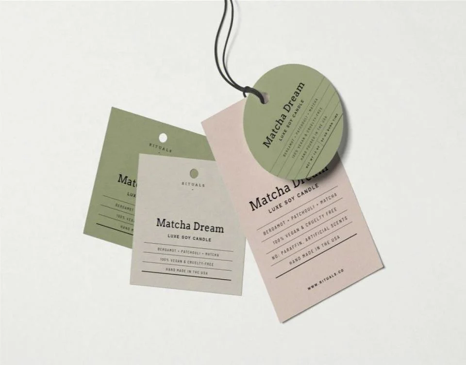 Custom Rectangular Round Square Clothing Gift Product Hangtag Tags Hangtags Hanging Card