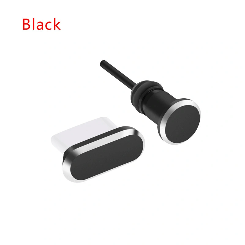 Metal Dust Plug Phone Accessories Charging Port Earphone Jack 3.5 for Xiaomi Samsung S8 S9 Micro Type C for iPhone X 8 7 Plus 6