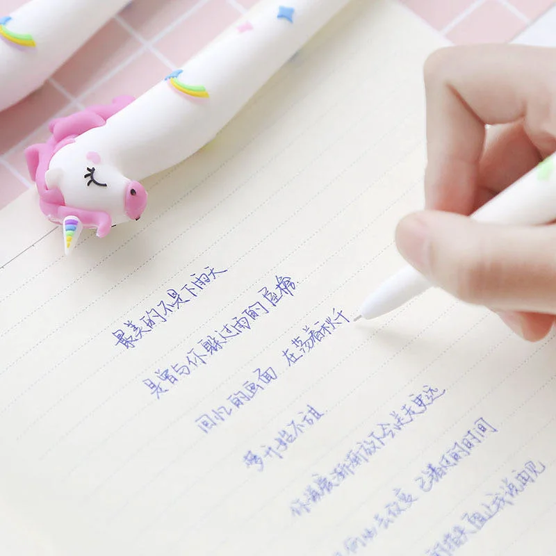 Creative Kawaii School Student Unicorn PVC Soft Pengel Pen Stationery