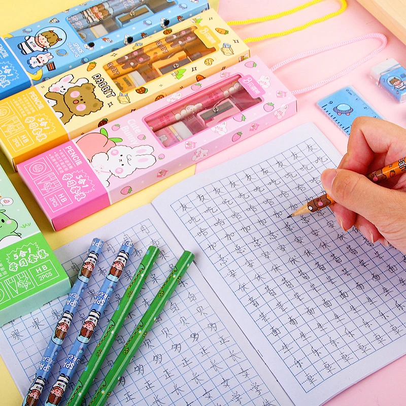 Wholesale/Supplier Cartoon Cute Hand Pencil Set for Students