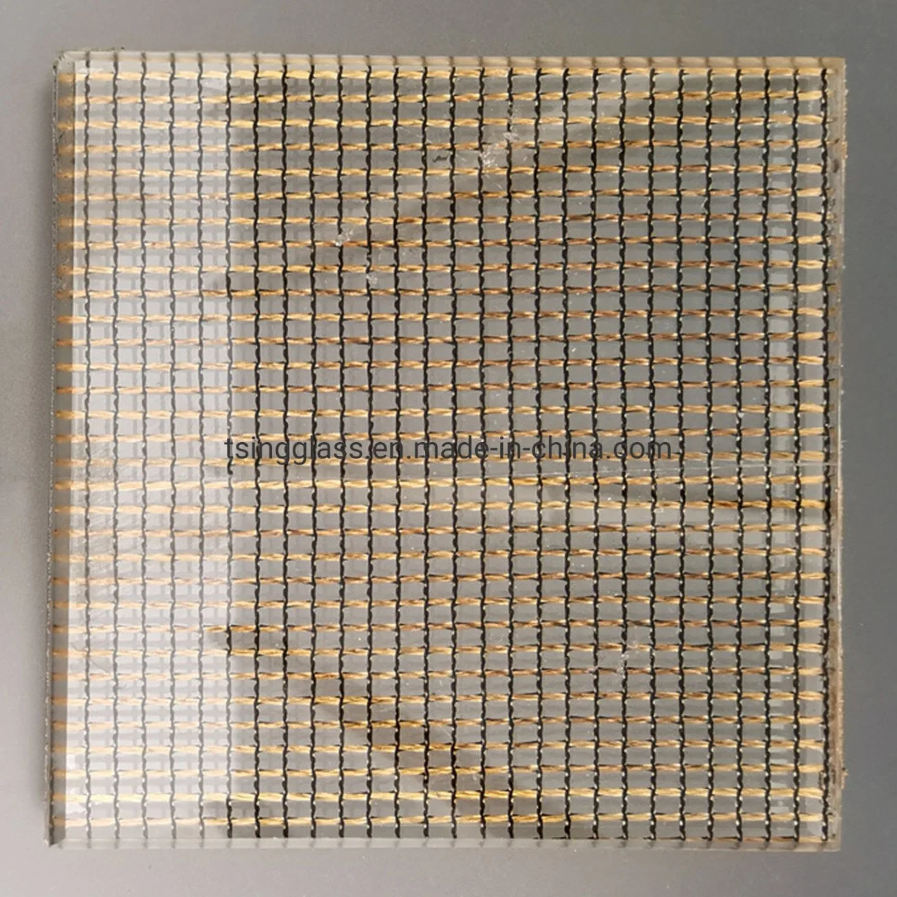 Safety Fireproof Decorative Copper Wire Mesh Laminated Glass with Metal Insert 120 Minutes Fire Resistant Glass for Architectural Structural Construction Window