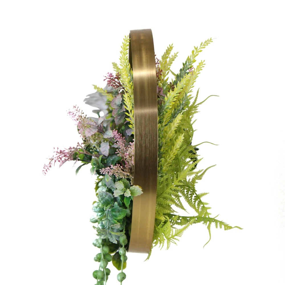 Hot Sale Artificial Metal Wreath Ring for Christmas Indoor Decoration