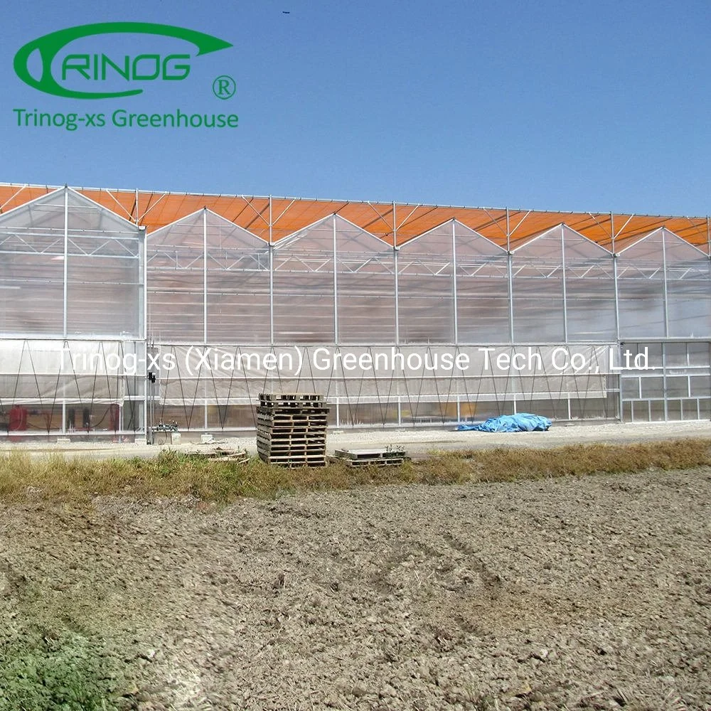 Сельское хозяйство треугольник крыши лист ПК выбросов парниковых газов из поликарбоната с сенсорной панели и системы охлаждения вентиляторы