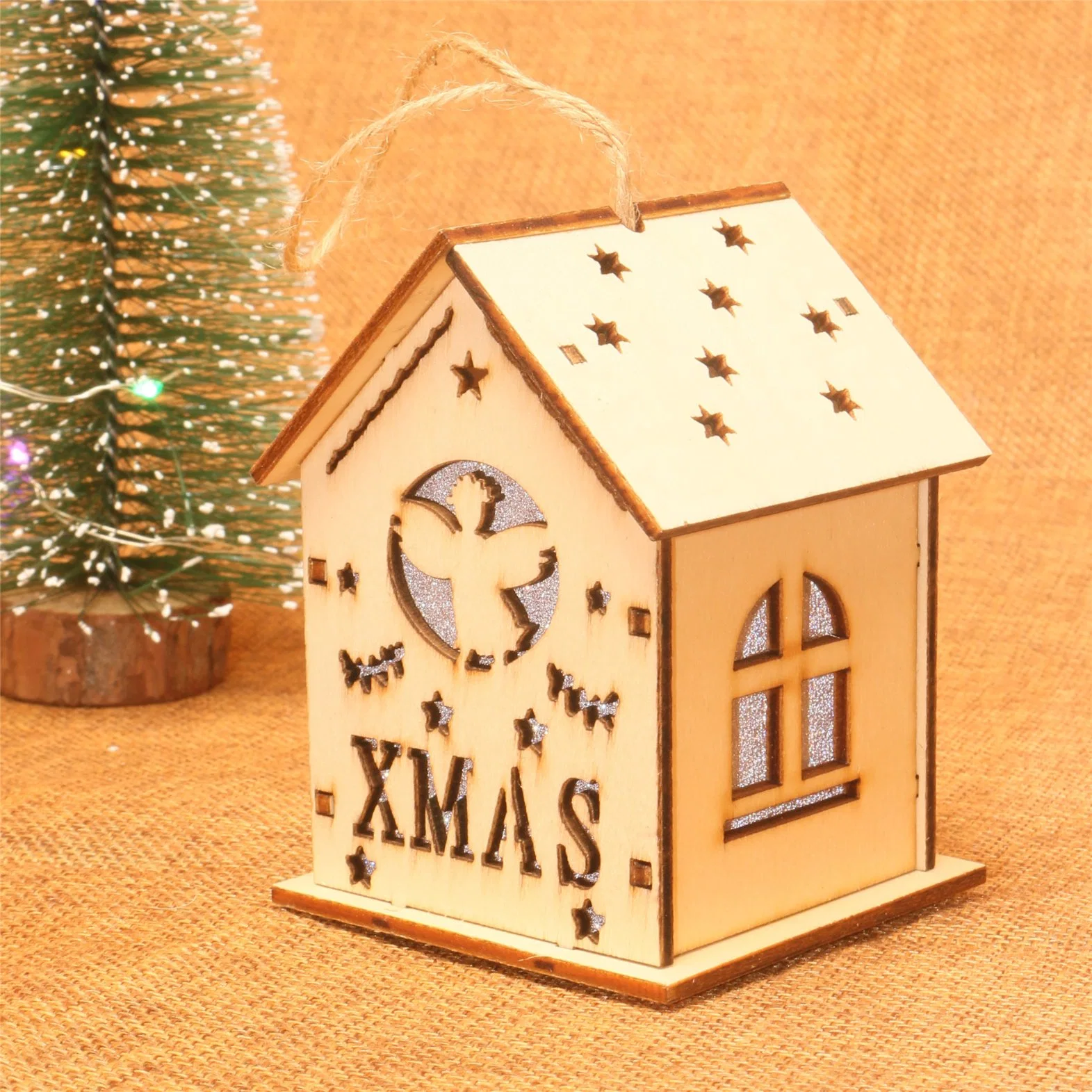 Resin Miniature House Furniture LED House Decorate Creative Christmas Gifts New Year