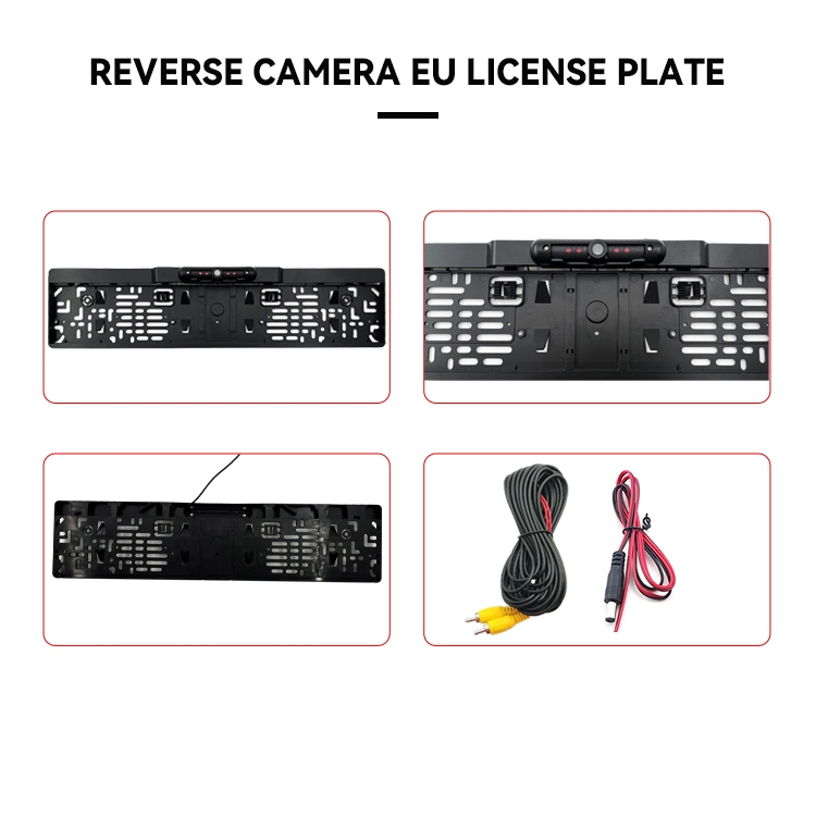 Wemaer OEM Backup Car Reverse Camera Wide Angle Waterproof Night Vision HD Parking EU License Plate Frame 720p Ahd Car Camera