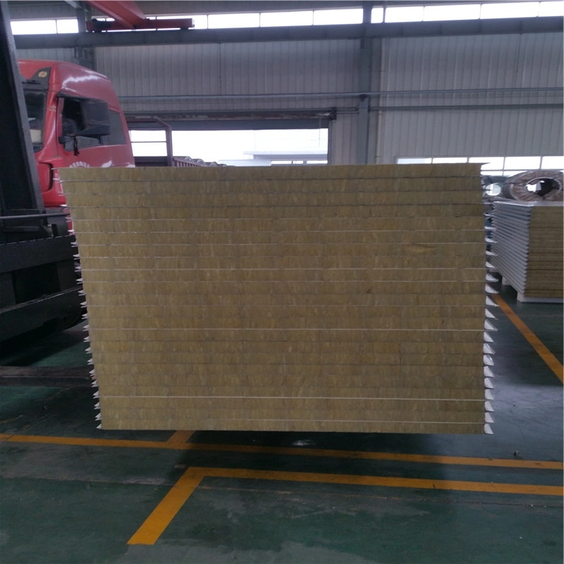 Price Insulated Roof and Wall Rockwool Sandwich Panel for Steel Structure Warehouse