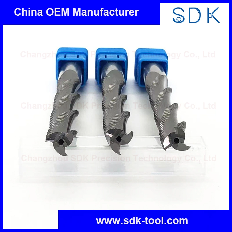 3 Flutes Single Straight Hole OEM Customized Solid Carbide Roughing Milling Tools for Aluminum