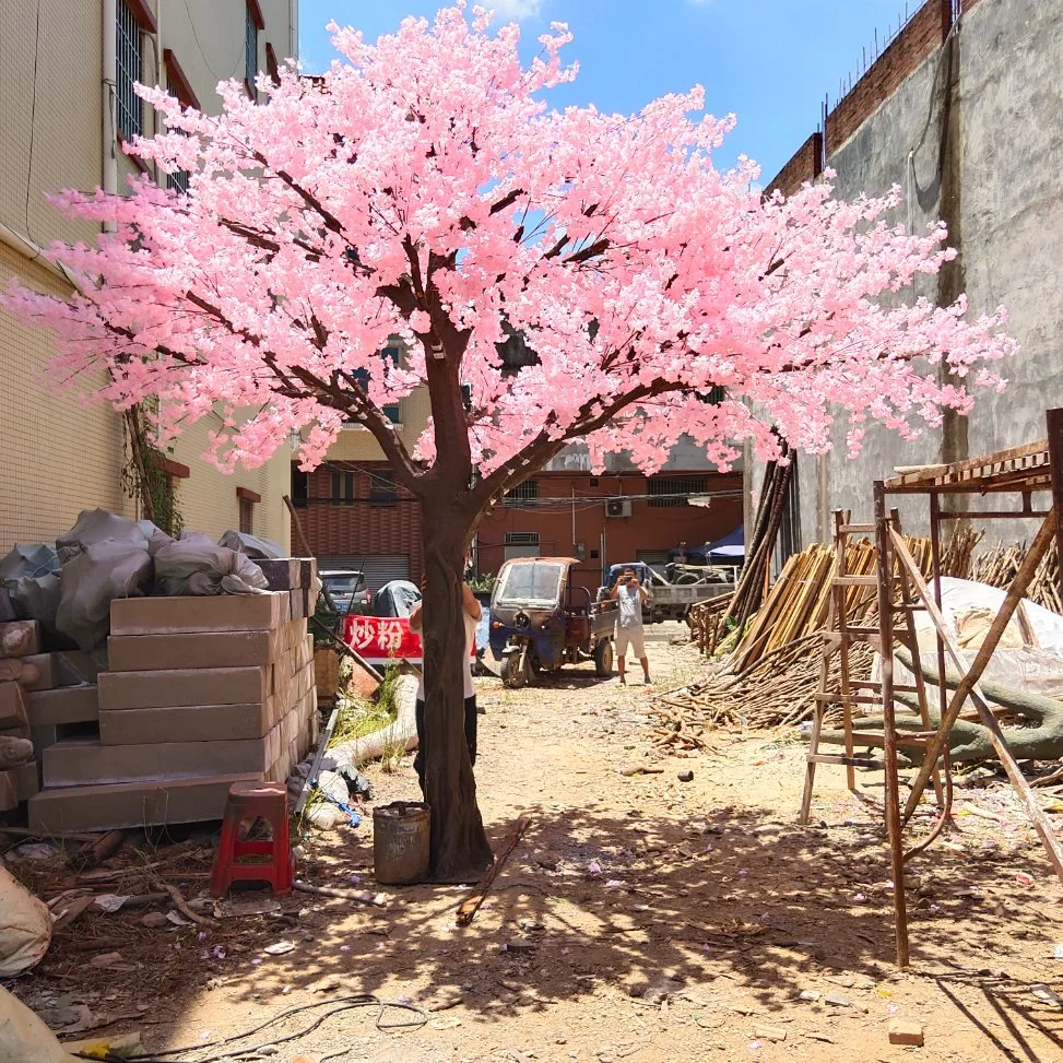 Nearly Natural Artificial Plant Plastic Leaves Artificial Cherry Blossom Trees for Decoration