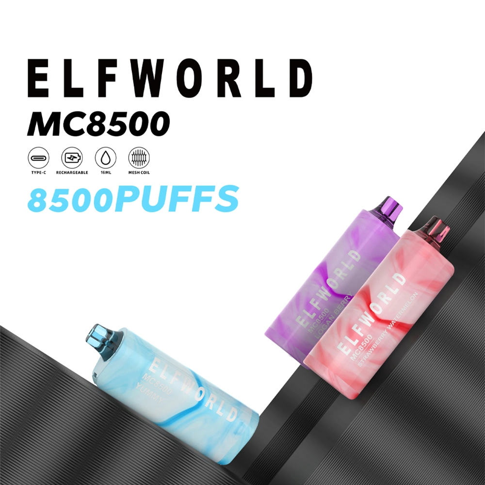 Elfworld Mc8500 Multi-Fruit Flavor Mesh Coil 16ml Ejuice Tornado Elf Wholesale Vape Disposable