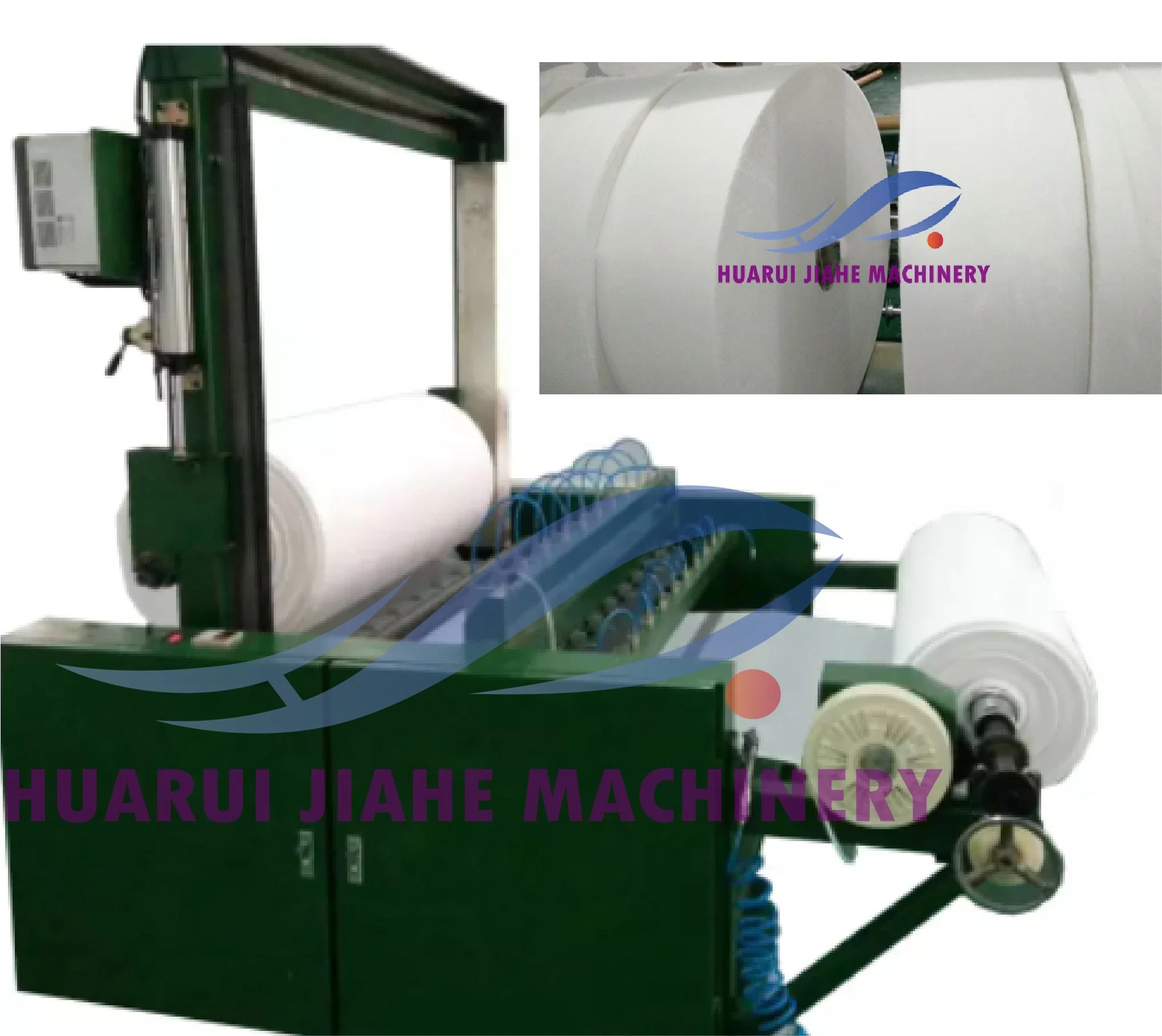 Automatic Absorbent Cotton Gauze Rolled Bandage Machine Gauze Bandage Making Machine, Automatic Gauze and Cotto Roll Rewind Machine Parafine Pads