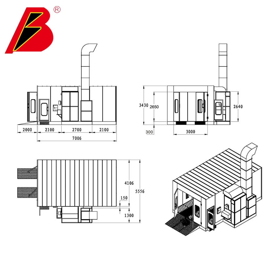 High quality/High cost performance  Customized Spray Booth for Sale Auto Maintenance Equipment 8400