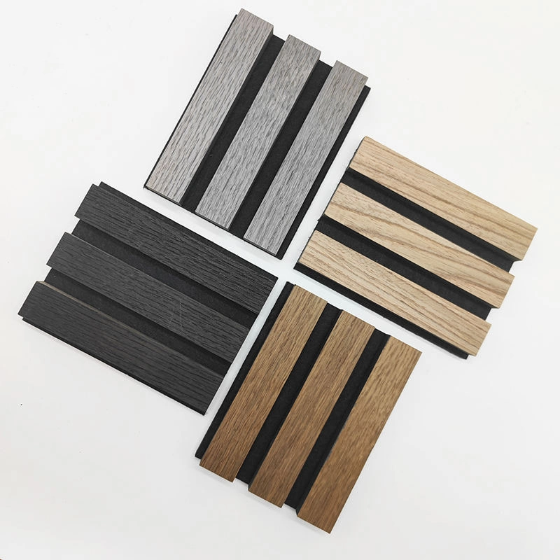 Acoustic Slat Pattern Wood Wall Panel Decoration Sound-Absorbing