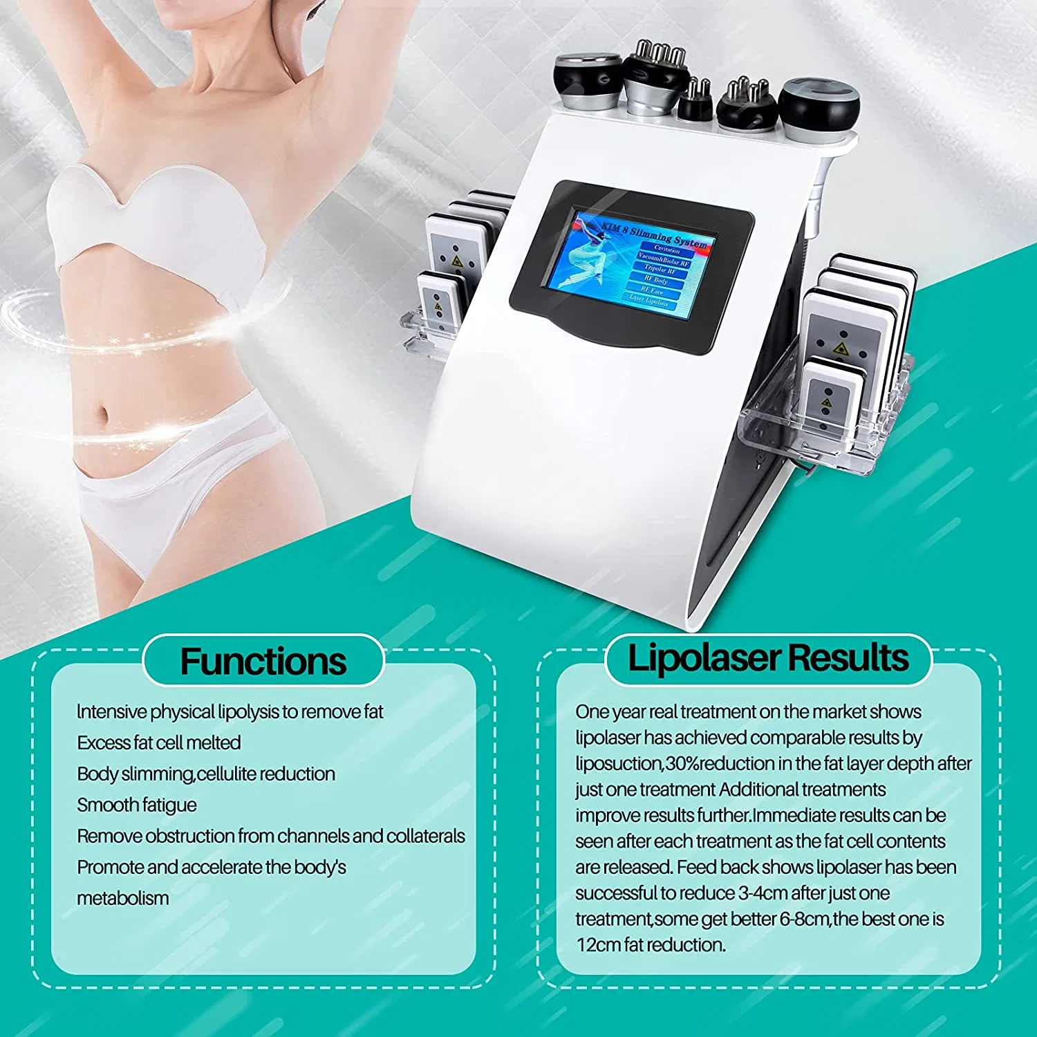 Portable Lipo RF Ultrasonic Infrared Cavitation Equipment with 40kHz Ultrasonic Cavitation