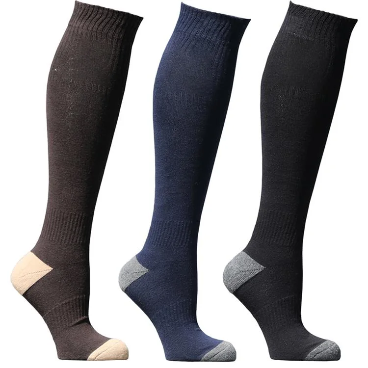 Commerce de gros Custom 100% coton tube long Chaussettes équestre de l'équitation haut Chaussettes de genou