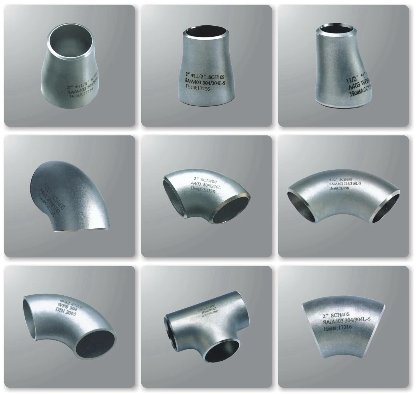 Stainless Steel Threaded SS304/316 Pipe Fittings for Water Supply