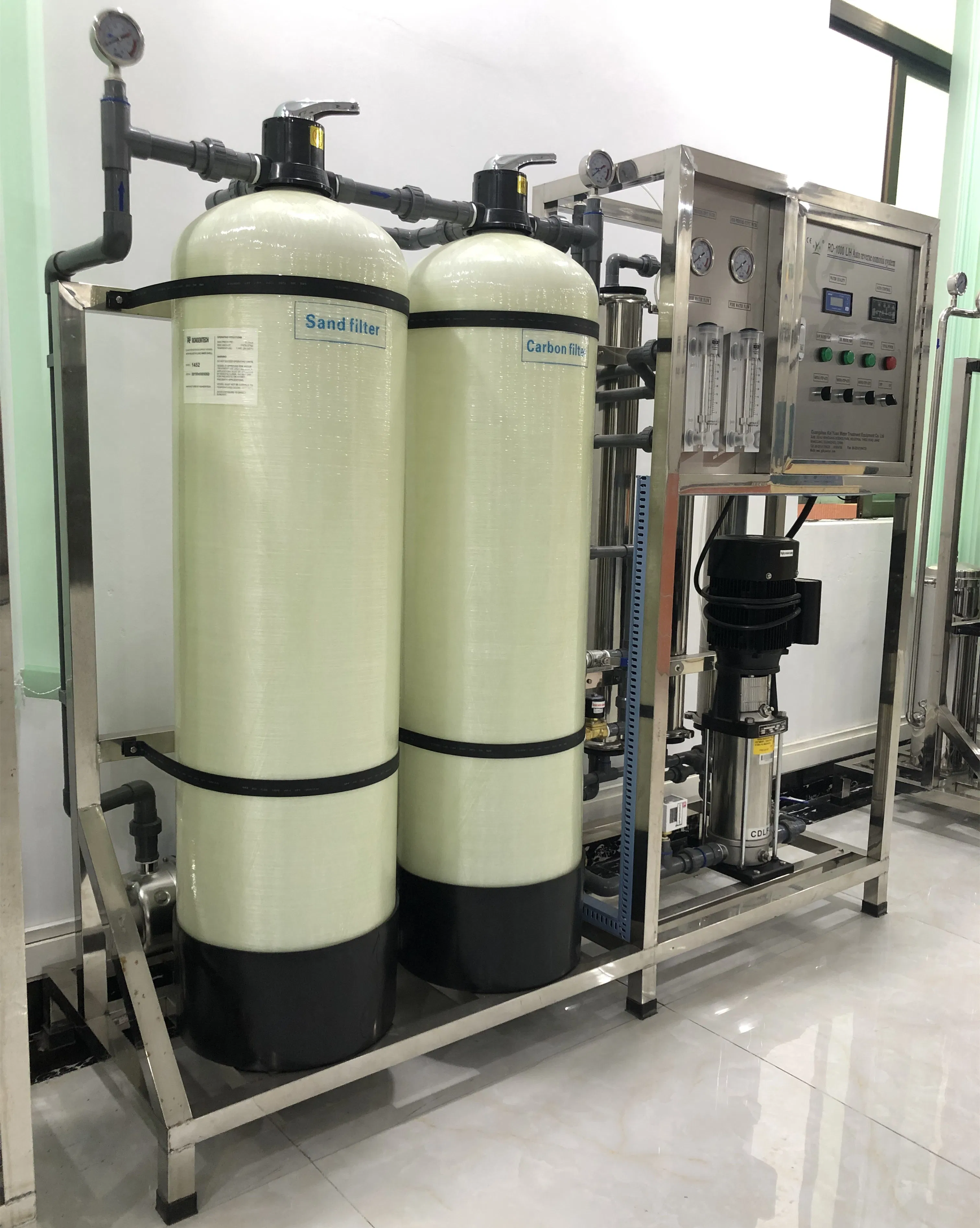 1000L/h de tratamiento de filtración de agua mineral máquina sistema de Ósmosis Inversa RO bebida comercial de la planta de purificación de agua pura con el precio Purificador