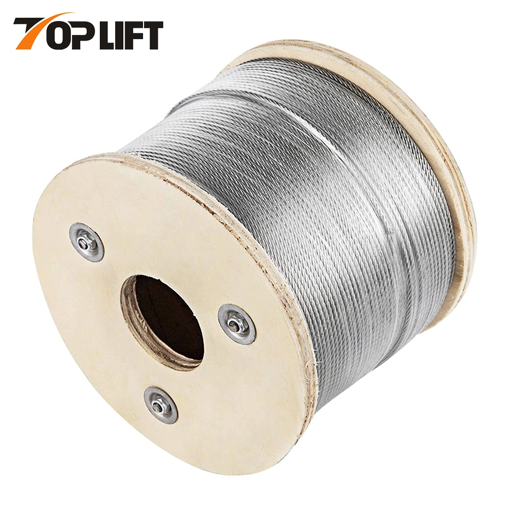 6*19W+Iwr Ungalvanized Cable de acero trenzado El cable de acero galvanizado