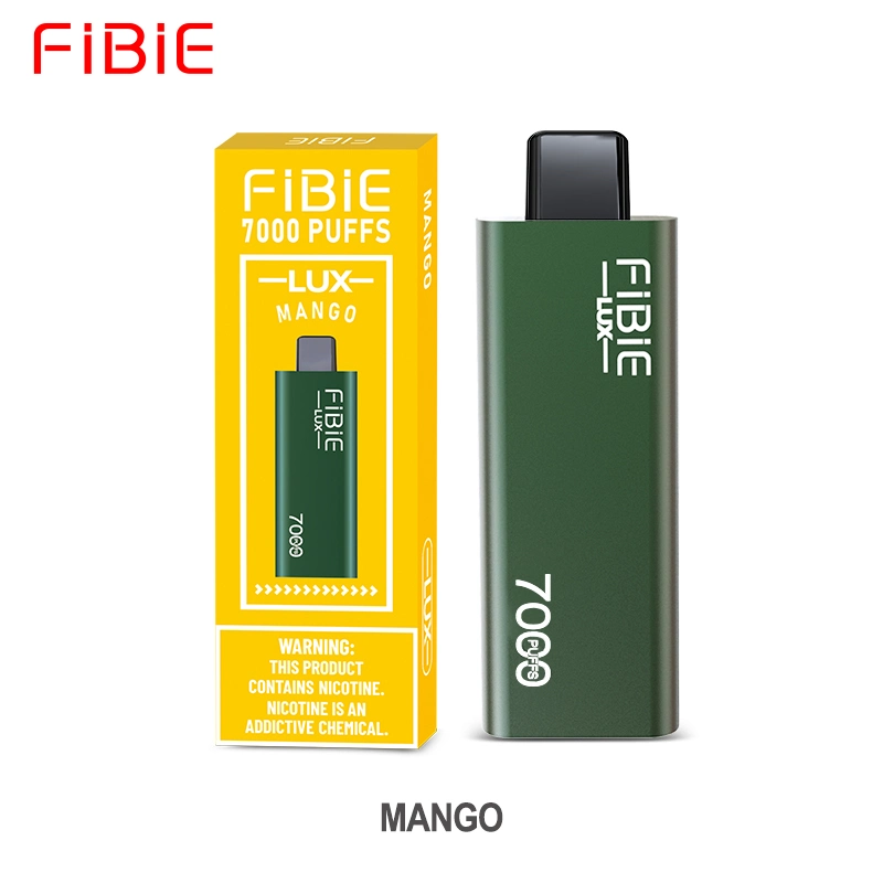 Vente en gros Fibie Lux Vape Pen vaporiseur Mini Vapor Smoke Atomizer Factory E cigarettes 7000 puffs Bar arômes de fruits rechargeable jetable Cigarette électronique