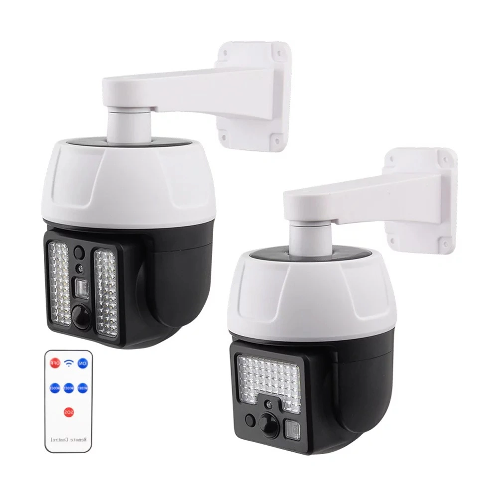 Powerful Outdoor LED Solar Light Simulation Monitoring Fake Camera Solar Human Body Induction Wall Motion Sensor Spotlight