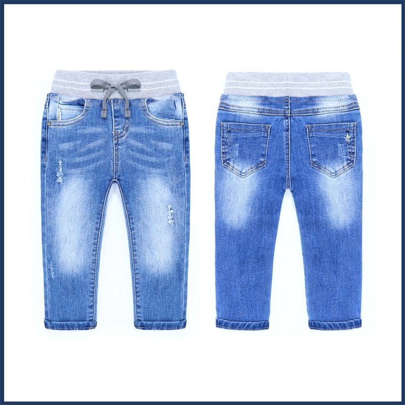 Calças para meninos Jeans Elástico Roupas de Denim Crianças Calças