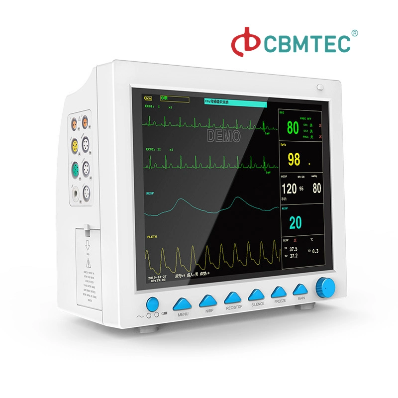 Portátil de médicos de cabecera multilingüe seis parámetros del monitor de paciente de la presión arterial