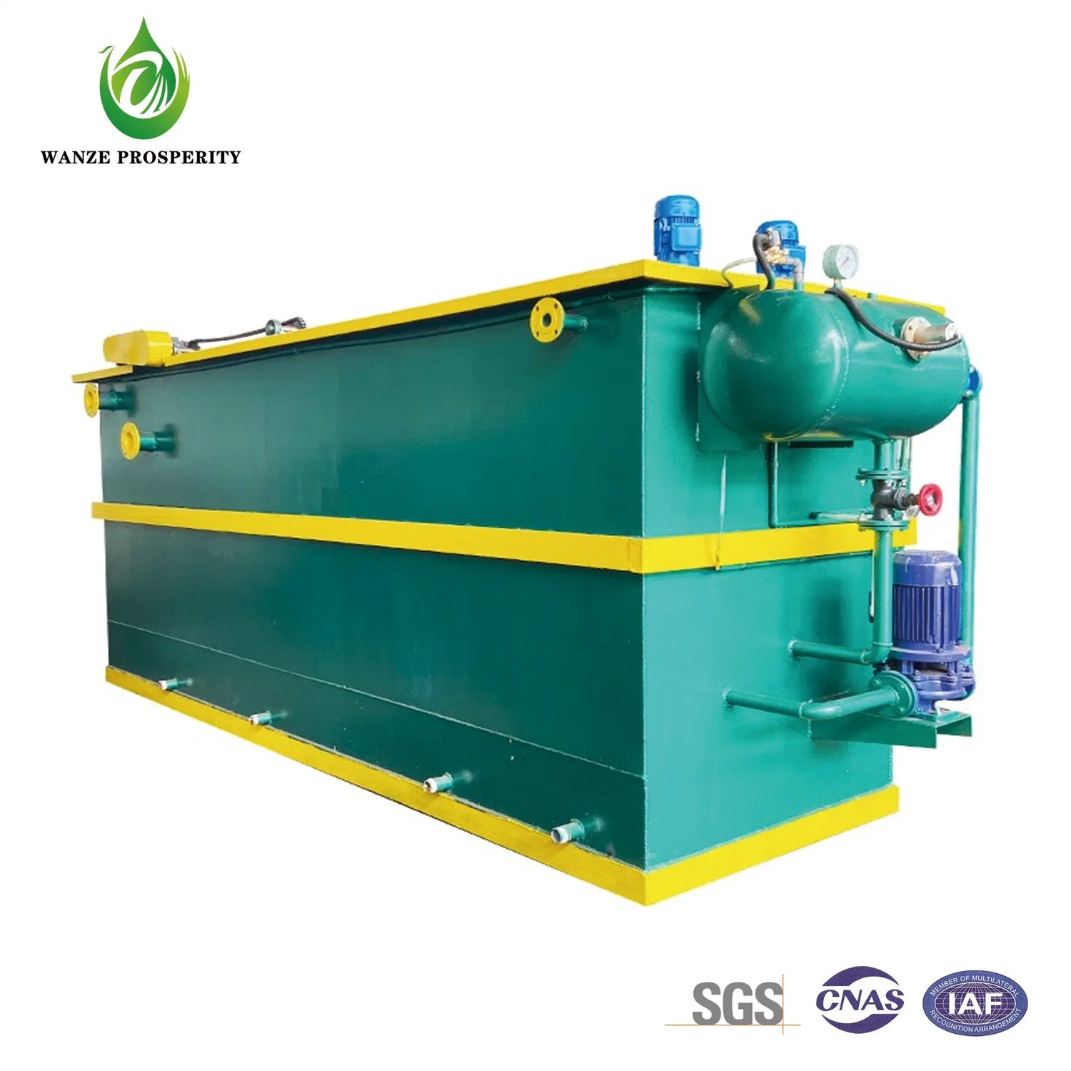 Máquina de flotación de aire disuelto para impresión y tintura de tintura de agua residual Máquina de tratamiento