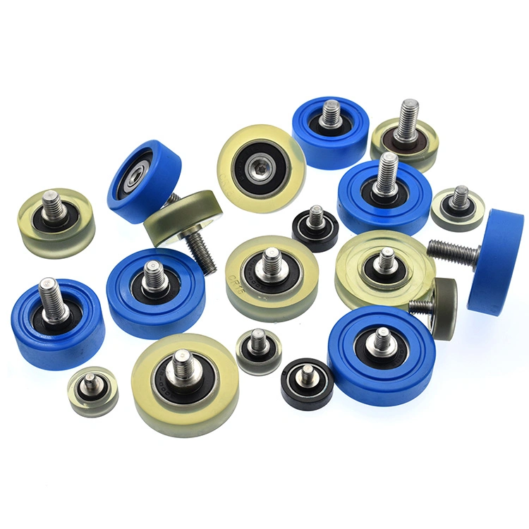 Silicon Rubber / Urethane Molded Bearings - Flat, with Threaded Shaft(UMBH8-28 UMBT8-28)