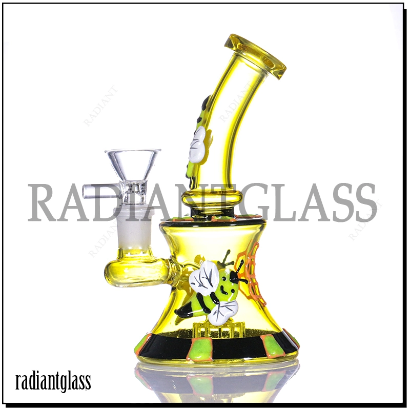 Glass DAB Oil Rigs with Bent Mouthpiece