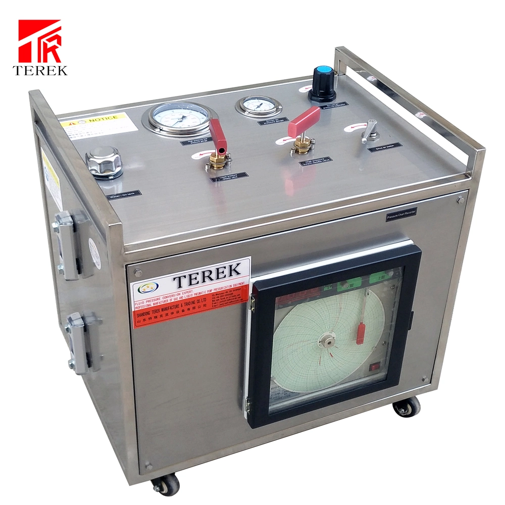 Hydrostaic Test Pump Equipment High Pressure Water Pump Test Bench with Recorder Chart