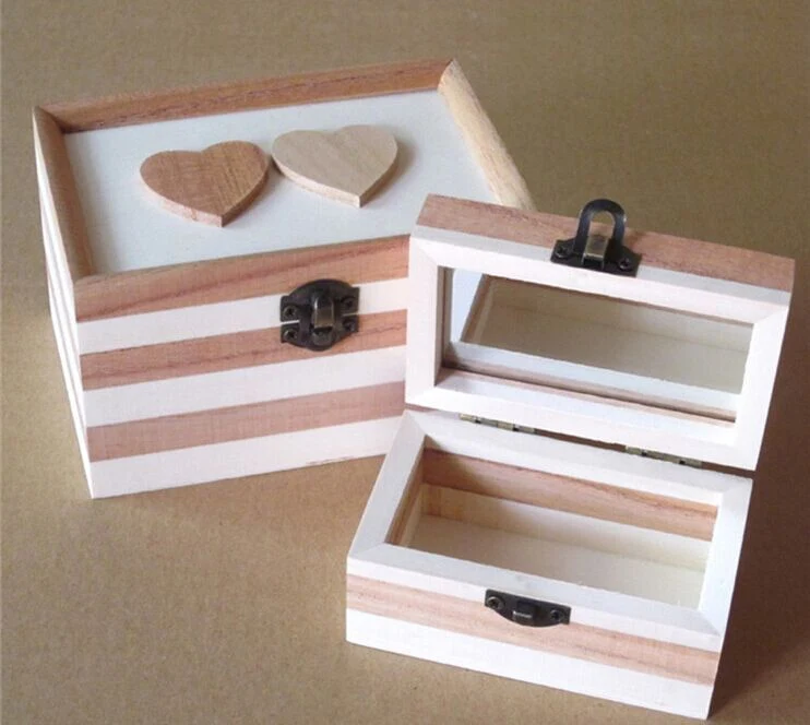 Boîte cadeau personnalisé en bois Boîte à Bijoux Bijoux en Bois Boîte de rangement