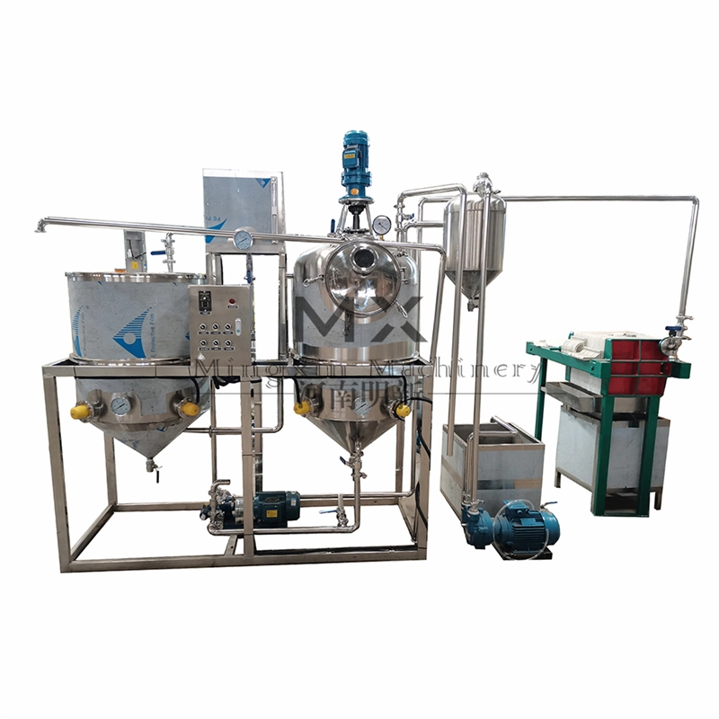 500 Kg/Day Small Scale Edible Oil Refining Machine Crude Oil Refinery Machine