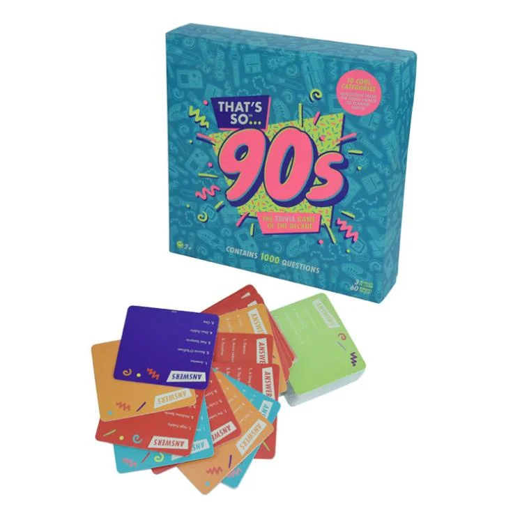 Benutzerdefinierte Druck Full Color Trading Flash Memory Table Family Party Karten Spiel Spielkarten für Kinder
