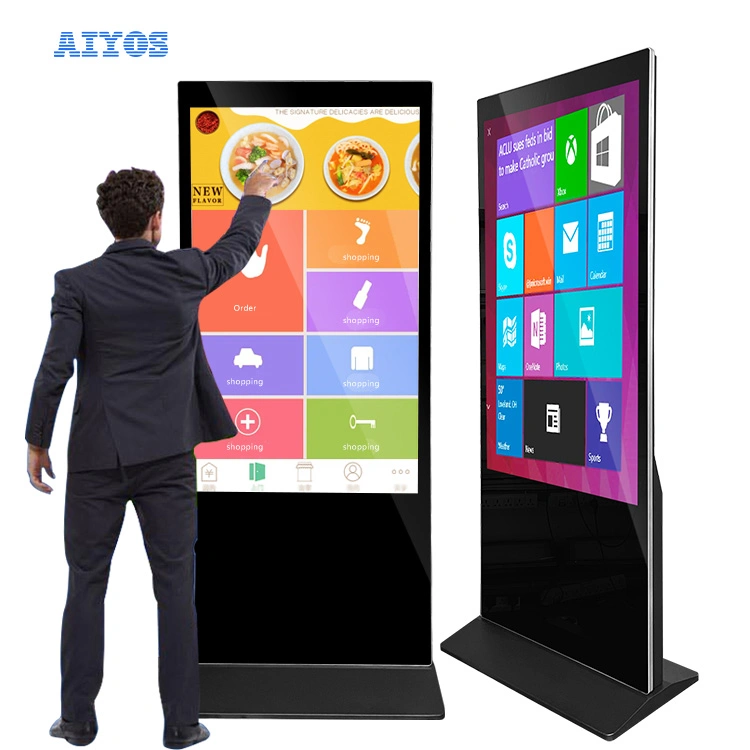 USB Without Remote Control Aiyos/OEM/ODM Wooden Box Display Touch Screen Kiosk