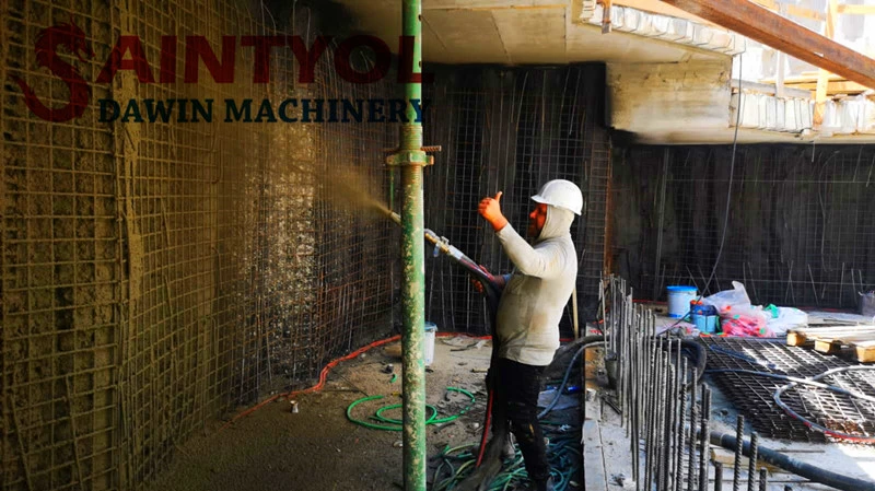 Mini 8 metro cúbico de Shotcrete Wet-Mix Pulverizador de cemento- Hormigón.