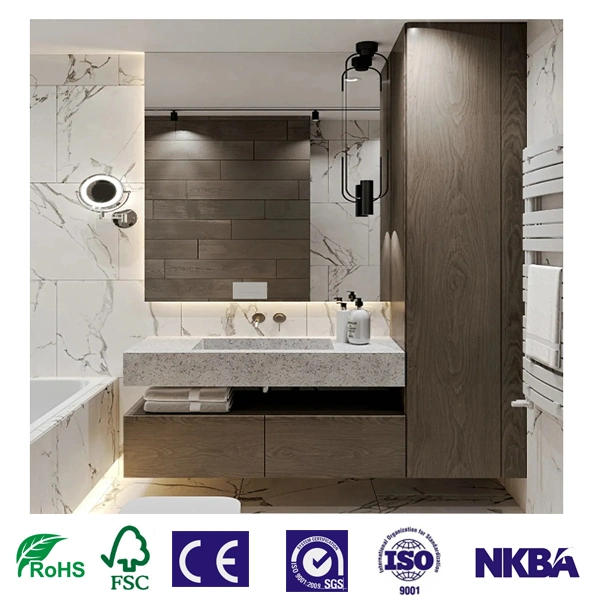 Hot Sale Bathroom MDF Bathroom Cabinet Double Bowl Bathroom Vanities with Wash Basin