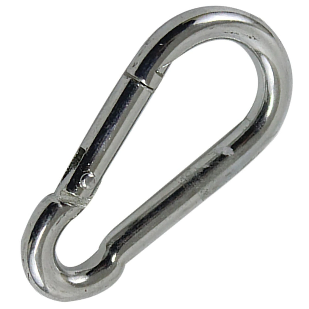 40mm Stainless Steel Simple Electro Wire Rope Snap Hook Carabiner Hook with Spring