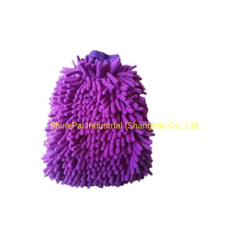 Glove Type and Chenille Material Car Wash Microfiber Cleaning Mitt