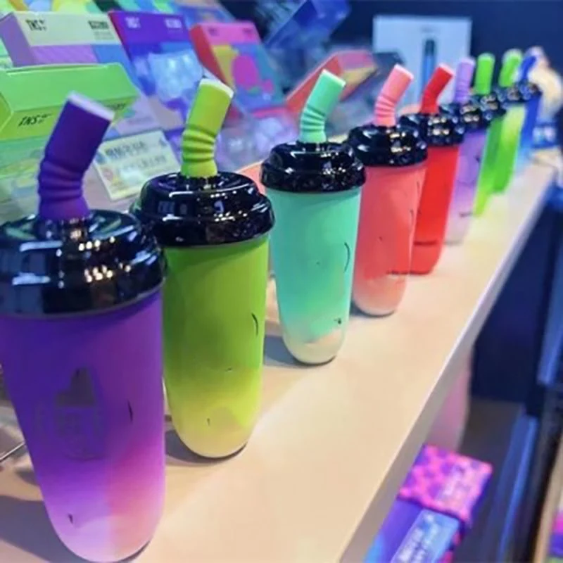 Cute desechable vaso de leche de pañal 6000 Puff E Vapes de cigarrillos VAPE desechable pluma malla bobina Tipo C Puerto 600mAh batería 16ml Pre-llenado Tornado 9K vapor